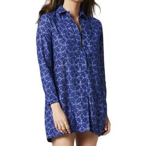NEW ONESEASON crete cotton peggy top in royal